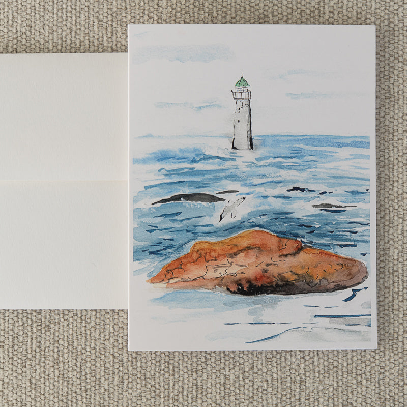 Sunny day at Minot Light Note Card