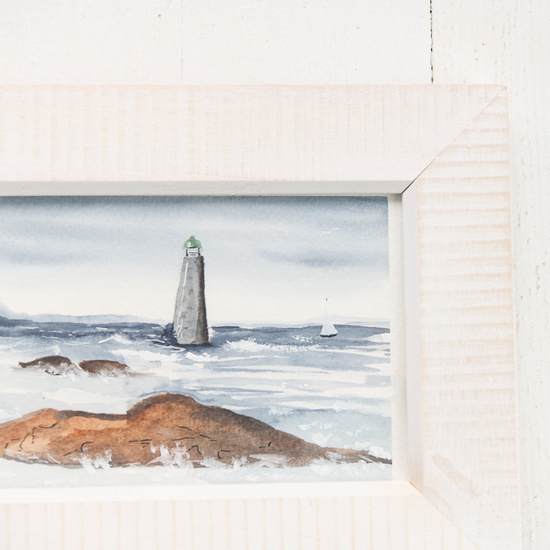 Minot Original Watercolor by Danielle Driscoll | Finding Silver Pennies #watercolor #ocean #lighthouse