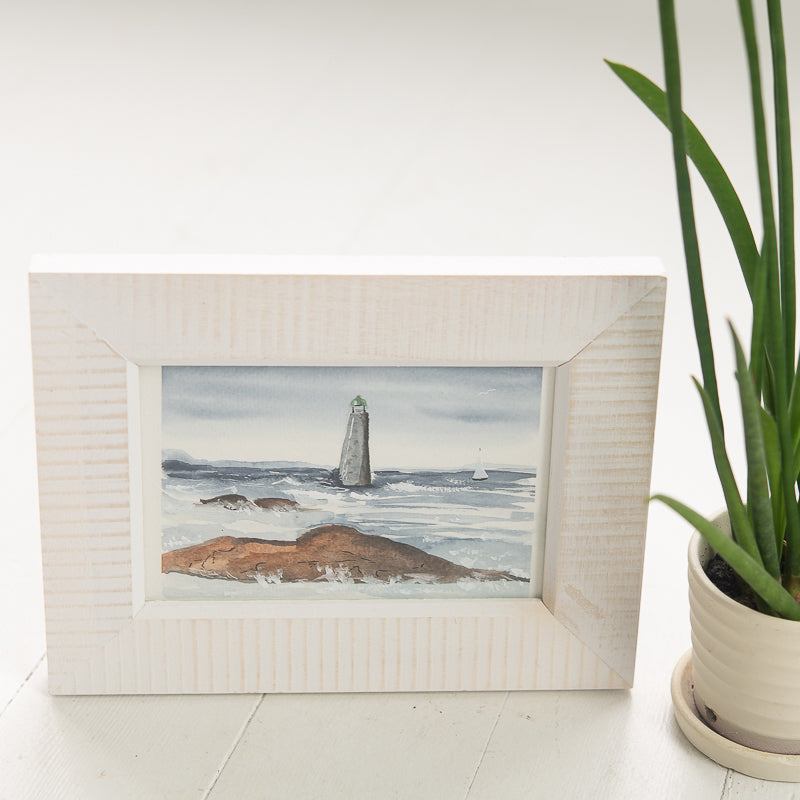 Minot Original Watercolor by Danielle Driscoll | Finding Silver Pennies #watercolor #ocean #lighthouse