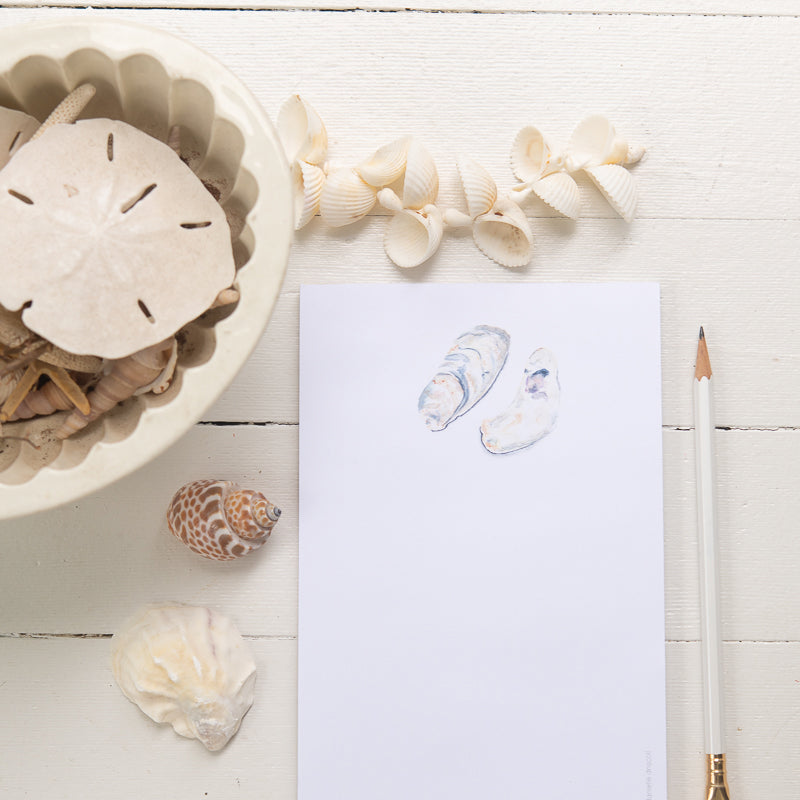 oyster shell notepad