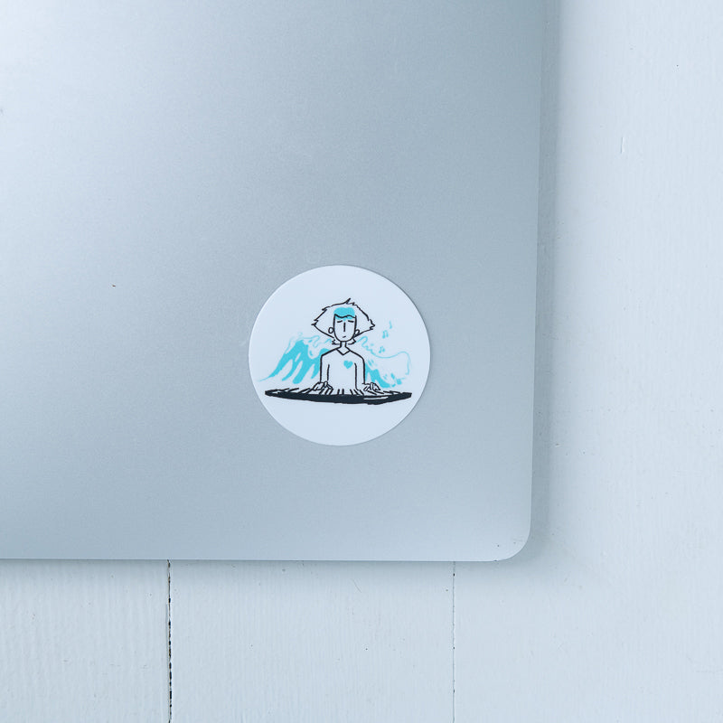 The Pianist Sticker on a laptop