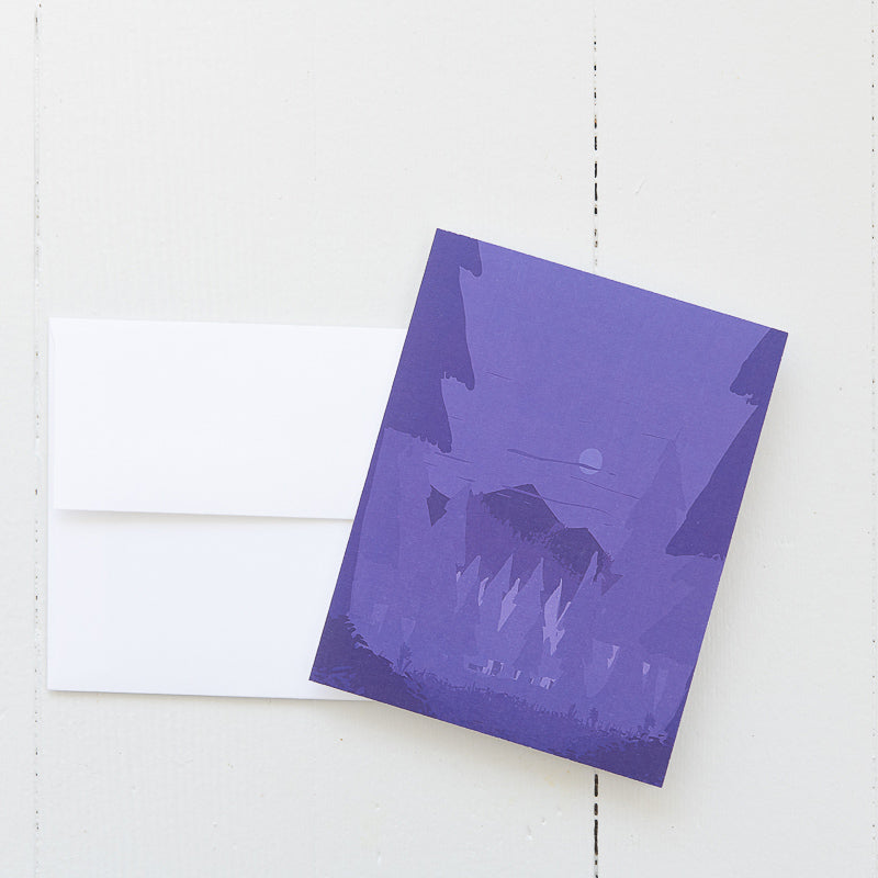 Purple Mountains Landscape Note Cards with Envelope
