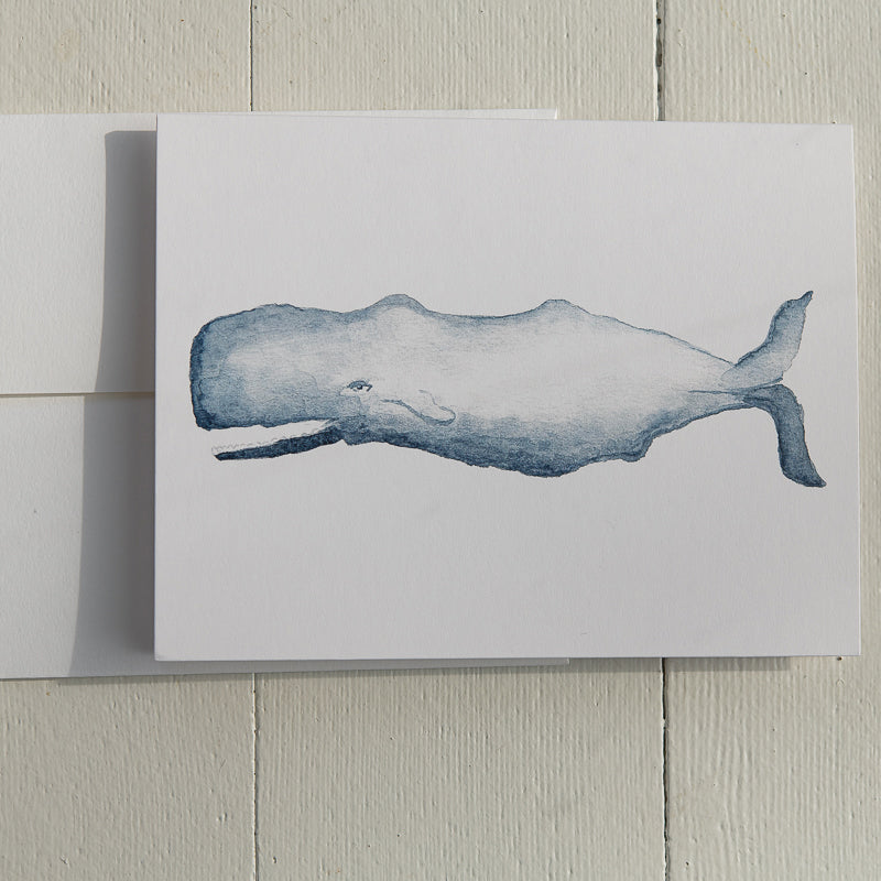 Watercolor Sperm Whale Note Card