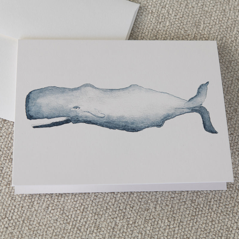 Watercolor Sperm Whale Note Card