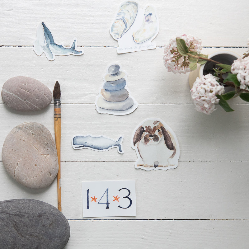 Assorted Watercolor Stickers by Finding Silver Pennies