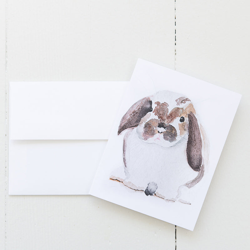 Flop Eared Bunny Note Card with Envelope