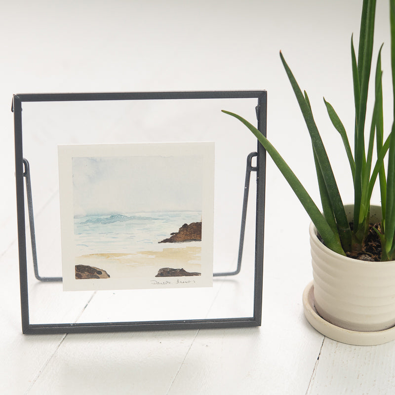 Calm Day at the Beach original painting by Danielle Driscoll | Finding Silver Pennies #watercolor #beach #coastal