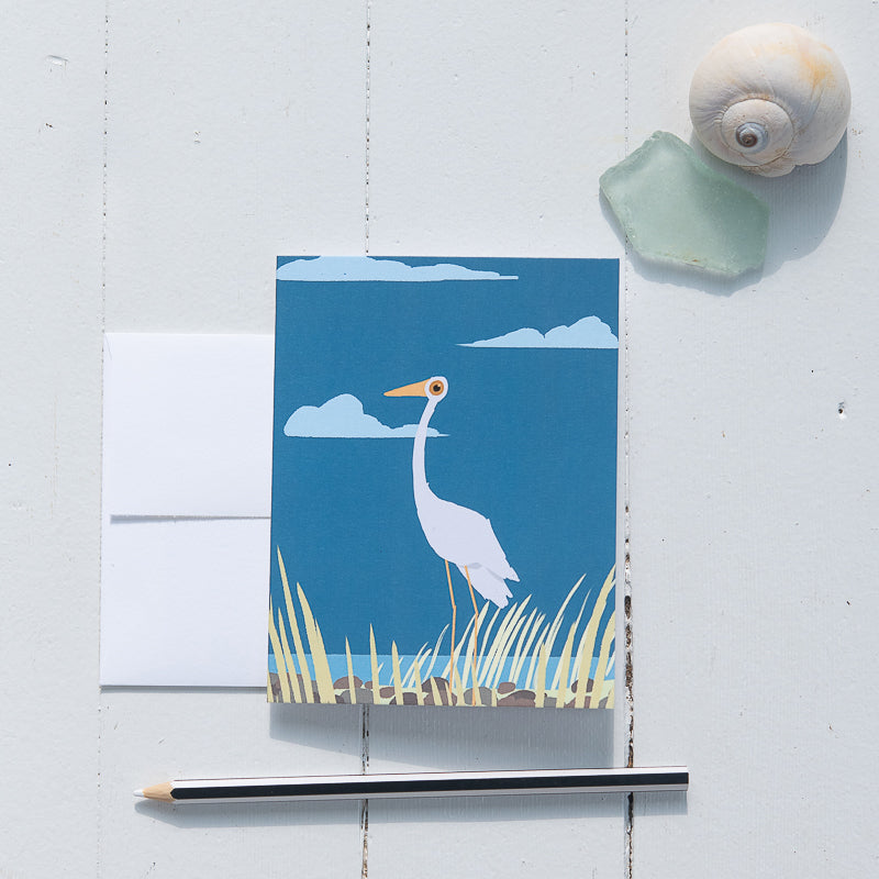 Heron Note Card with Envelope 